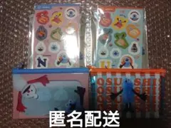 スシロー　スンスン　コラボ限定クリアポーチ＆シール付き 2種類セット