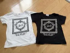 レディー　Tシャツ2枚　110 汚れプリント割れのサムネイル