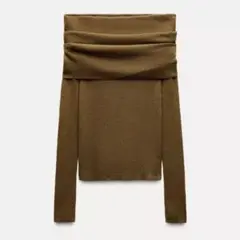 未使用！完売品！ZARA ザラ　オフショルダー　ニットトップス