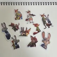 【B】ズートピア キャラクターステッカー