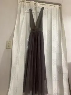 【お値下げ】チュールスカート①ダークブラウン　ロングスカート