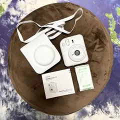 富士フイルム instax mini12チェキ インスタントカメラ ケース付 白