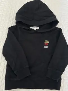 GLOBAL WORK ポテト 刺繍入り パーカー 100cm ブラック
