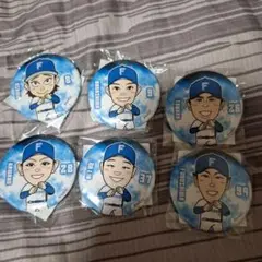 ファイターズ選手バッジ 6個セット