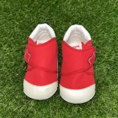 ミキハウス 赤 ベビーシューズ