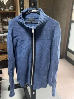 CUSTOM CULTURE ニット セーター　フルジップ　48 L ネイビー