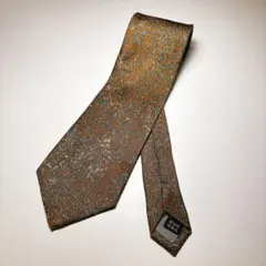 【2本おまとめご購入から2割引中】 シルク ネクタイ オレンジ 青 模様