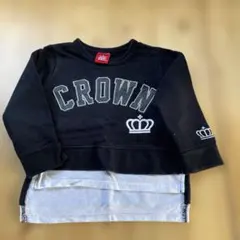 BABY DOLL CROWNトレーナー 100cm ブラック