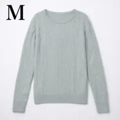 ユニクロ【M】コットンカシミヤクルーネックセーター 長袖