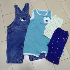 ミッキーマウスオーバーオール　レギンス　パンツ　80サイズ　まとめ売り