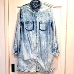 ​【希少S/膝丈】DIESEL プレミアム デニムワンピース ヴィンテージ加工