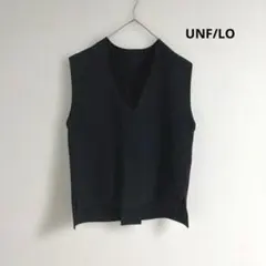UNF/LO アンフィーロ ジレ ベスト キーネック ミラノリブニット ブラックのサムネイル