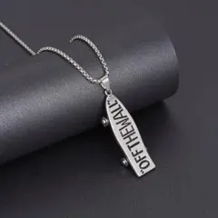 【再販無し】ネックレス　シルバー　メンズ　ユニセックス　スケートボード　パンク