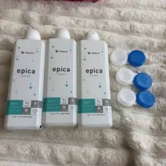 Menicon epica アクアモア 300mL×3本 レンズケース付