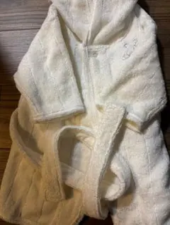 ジェラートピケ フード付きベビーバスローブ