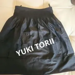 ユキ トリイYUKI TORII 美品 フレアフリルスカート11号 ゴム 膝丈のサムネイル