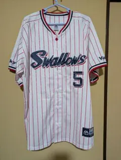 東京ヤクルトスワローズ　川端慎吾　ビジターユニフォーム　Lサイズ　優勝ワッペン 東京ヤクルトスワローズ 川端慎吾 ビジターユニフォーム Lサイズ