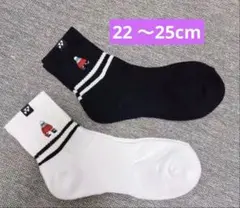 YONEX 刺繍口ゴ＆バドミントンソックス Q1【22～25cm】2足セットのサムネイル