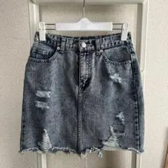 ダメージ加工ミニスカート