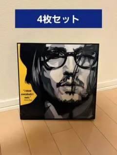 アートパネル4枚セット ジョニーデップ ジョンレノン チェゲバラ ポップアート