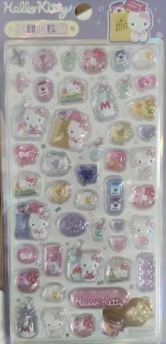 正規品　サンリオ　キティちゃん　ドロップシール　ラメ入り　シール帳