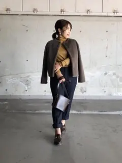 ほぼ未使用♪UNIQLO スムースヤーンフリースノーカラージャケット