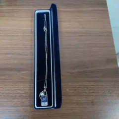 シルバー パール付きネックレス