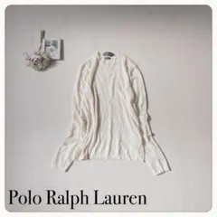 ♢【カシミヤ100%】ポロラルフローレン 長袖ニット セーター L 軽量