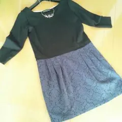 美品  ユナイテッドアローズ ジャガード織りワンピース