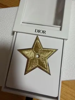 DIOR 星型 刺繍 ブローチ ゴールドのサムネイル