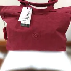 新品未使用　Kipling トートバッグ ワインレッドタグ付きのサムネイル