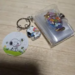 スヌーピー キーホルダー アクリルチャームセットミニシール帳311