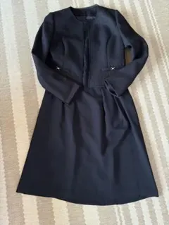 【美品】東京イギン ツイード　ノーカラー セットアップ セレモニー　11号