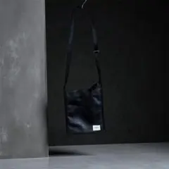 PORTER 黒 レザー ショルダーバッグ