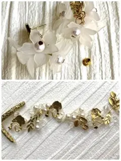 ヘッドドレス　ウェディング　発表会　演奏会　髪飾り　アクセサリー　結婚　シルバー