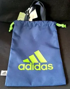 シューズケース　adidas　ダークブルー　24×33cm　新品　タグ付き