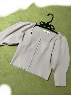 【美品】Rirandture リランドチュール　フロントジップビスチェニット