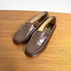 未使用保管品 REGAL コインローファー レザーシューズ ブラウン 23.5