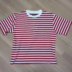 agnès b. 赤白ストライプ Tシャツ