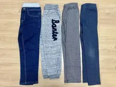 男の子 女の子 120cm 長ズボン ロングパンツ 4点セット まとめ売り 冬服