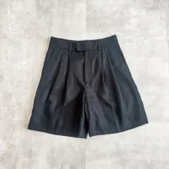 00's~ BANANA REPUBLIC ブラック ツータック リネンショーツ