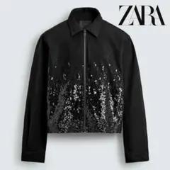 クロップドフィットスパンコールジャケット