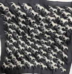 HERMES カシミヤシルクスカーフ 馬モチーフ　カレH70【新品未使用】