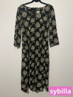 sybilla イトキン 刺繍 豪華 ワンピース 花柄 日本製 シビラ