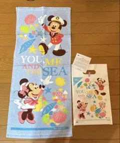 第一生命　ディズニー　ミッキー　ミニー　 SEA フェイスタオル　ノベルティのサムネイル