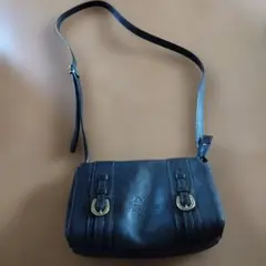 Dakota レザー ショルダーバッグ ブラック