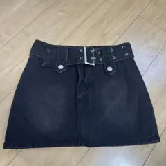 デニムスカート黒