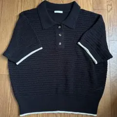 GU 半袖 Tシャツ 編み編み
