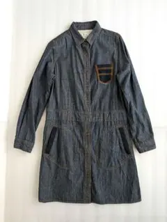 バーバリーブルーレーベル♪デニムミニワンピース♪チュニック♪ 美品》BURBERRYブルーレーベル デニムミニワンピース、チュニック S
