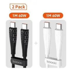 ２本　２色　USB　C to C 急速充電ケーブル　60w　PD対応　1m